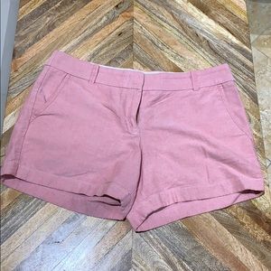 J Crew red and white broken in Chino shorts